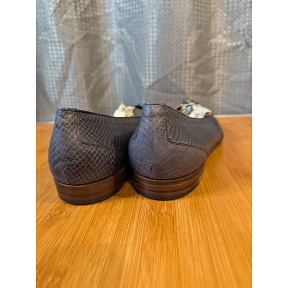 Rick Pallack Snakeskin Navy Blue Loafers Shoes Designer Size 10 Men's (Y06) - Picture 3 of 6
